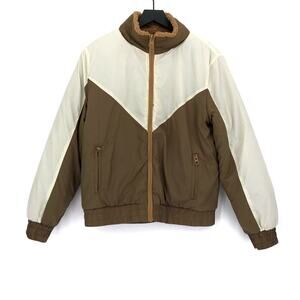 ZYIA Brown and Cream Bomber Jacket